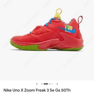 Nike Uno X Zoom Freak 3 Se Gs 50Th Anniversary Red DD0331-600